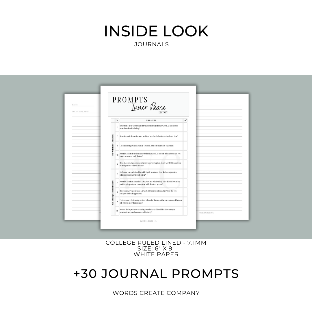 Inner Peace - A Self-Guided Journal with Prompts
