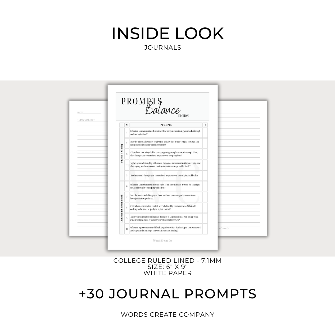 Balance - A Self-Guided Journal with Prompts