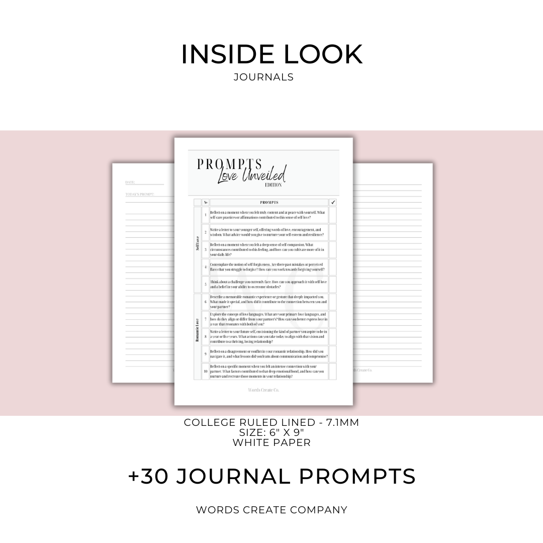 Love Unveiled - A Self-Guided Journal with Prompts