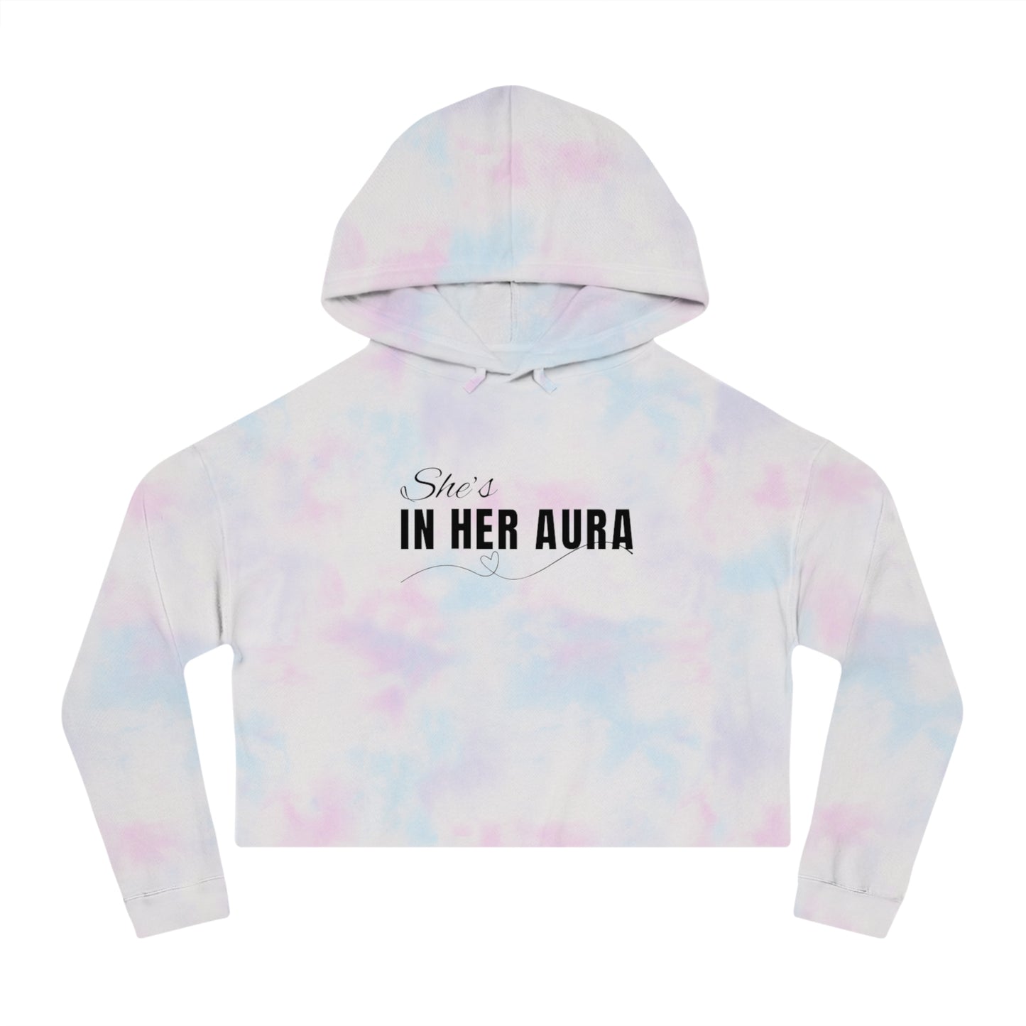 She's In Her Aura - Women’s Cropped Hooded Sweatshirt