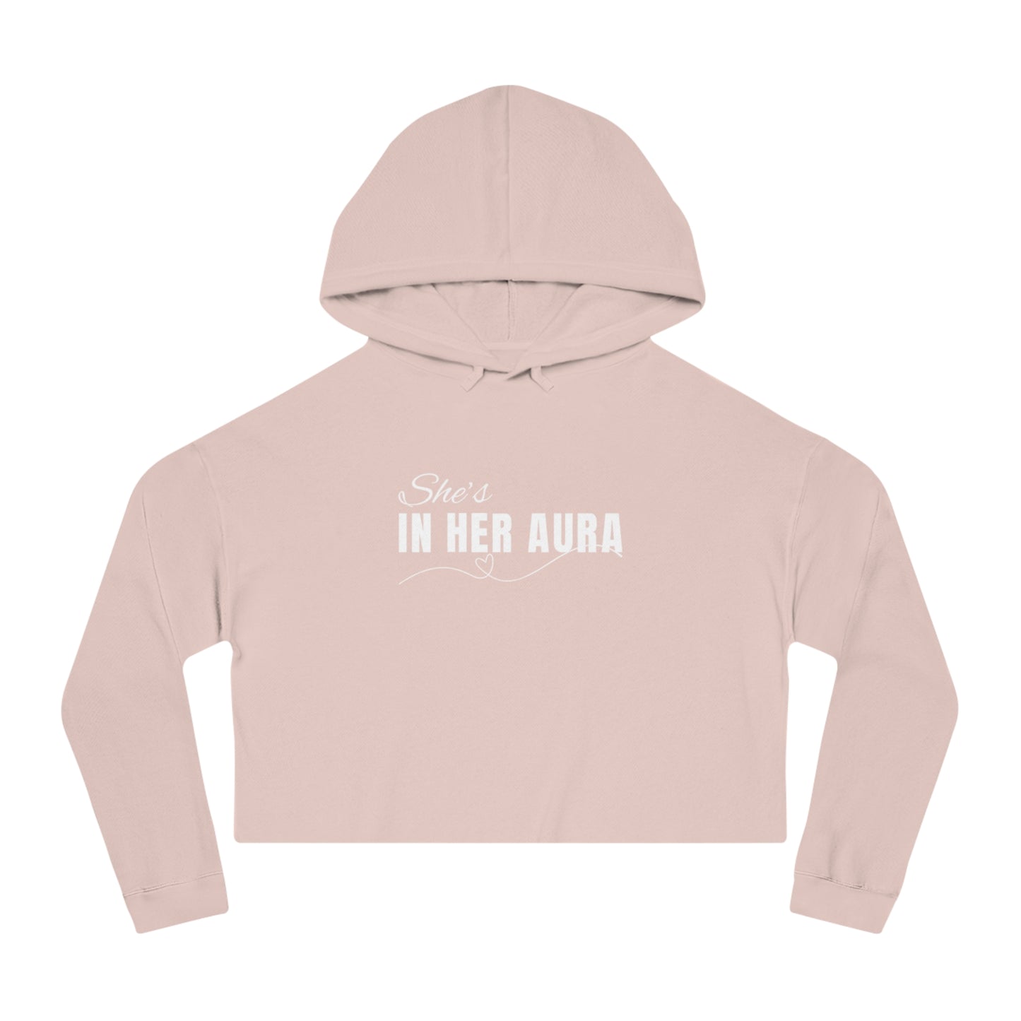 She's In Her Aura - Women’s Cropped Hooded Sweatshirt