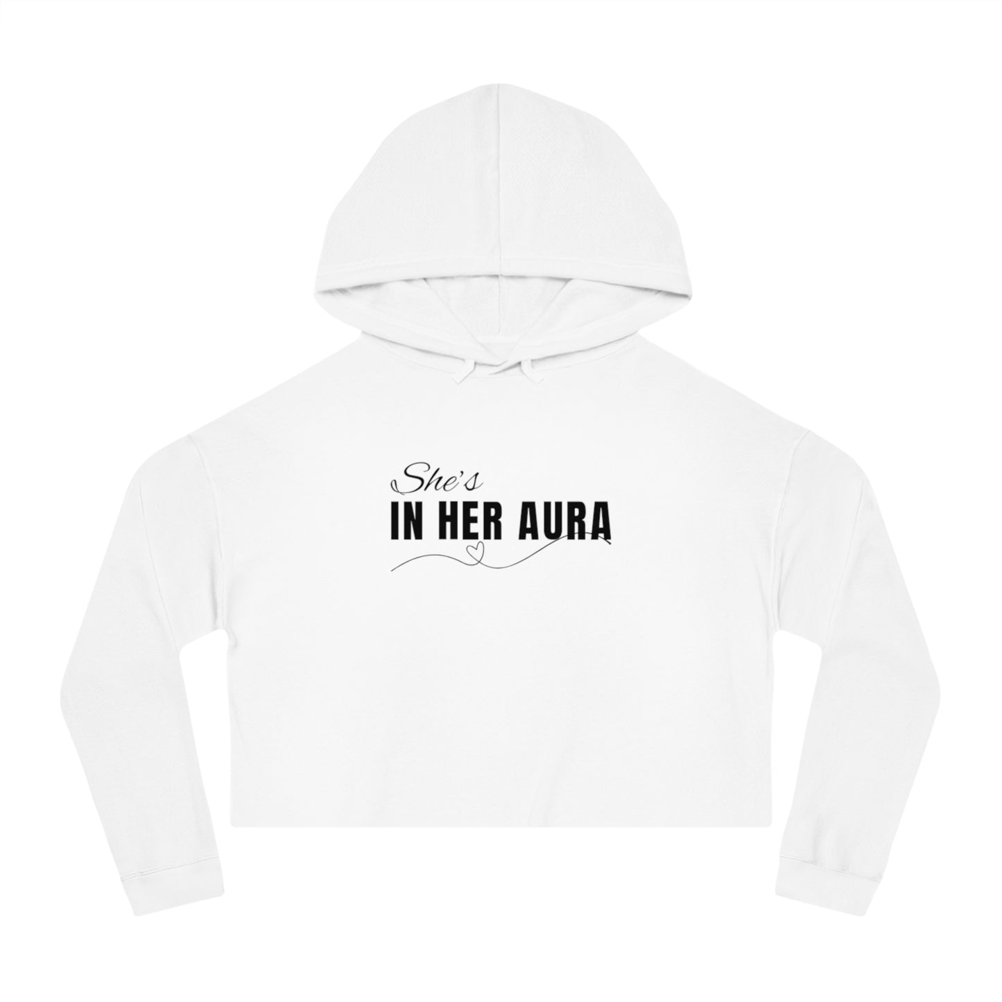 She's In Her Aura - Women’s Cropped Hooded Sweatshirt