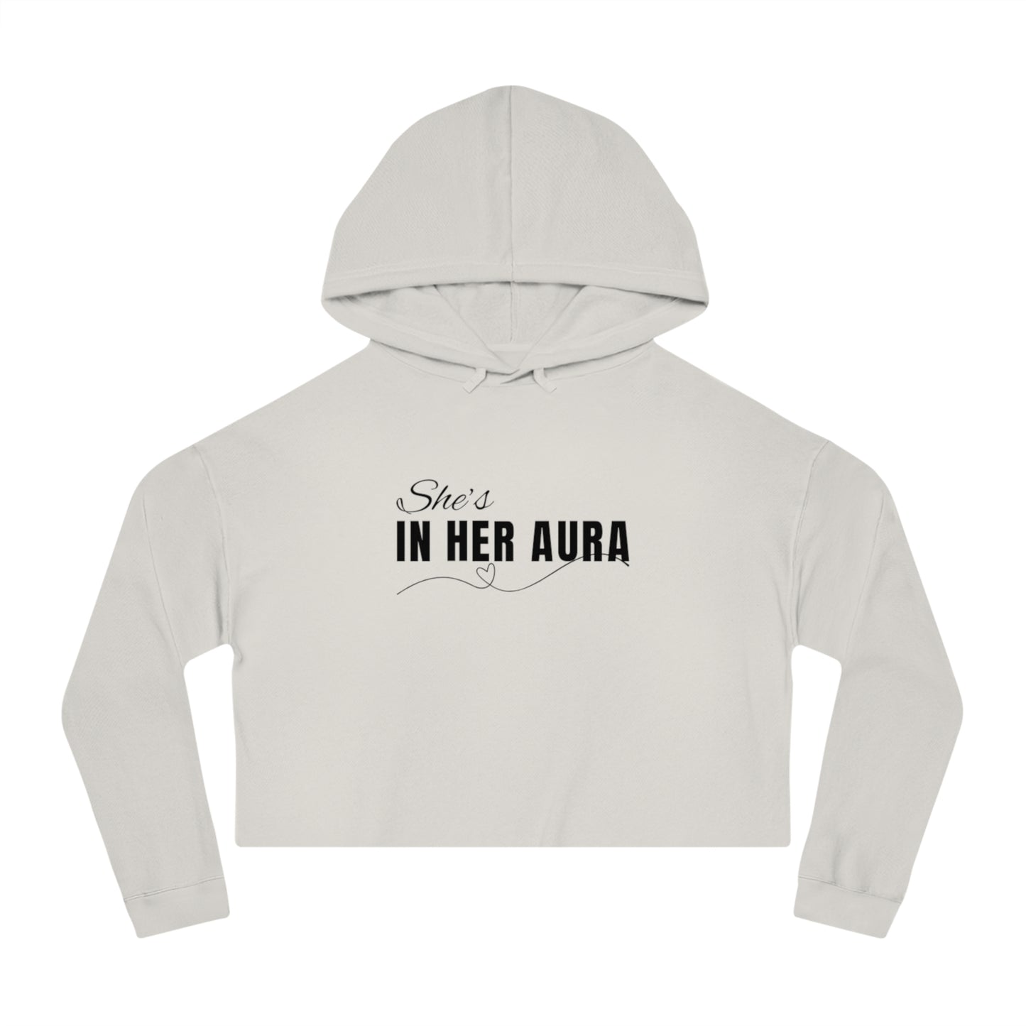 She's In Her Aura - Women’s Cropped Hooded Sweatshirt